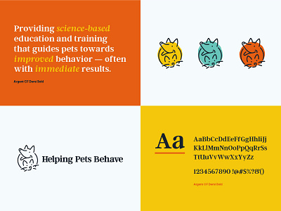Helping Pets Behave (in Color) branding cats design dogs identity logo monoline pets serif vibrant wow