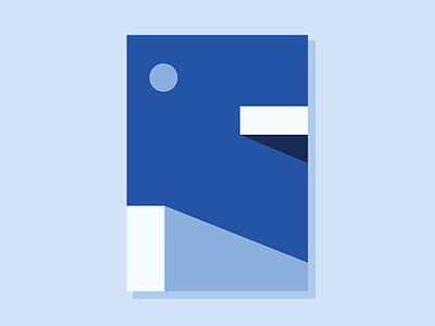 Exercise 09 abstract art blue clean conceptual geometric illustration minimalist simple theoretical vector