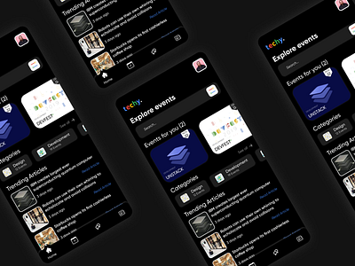 Techy home page app dark dashboard design home mobile tech technology ui