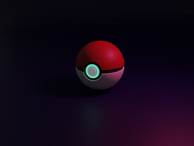 Pokeball made in Blender 3d blender color design graphic design light pokeball pokemon product design