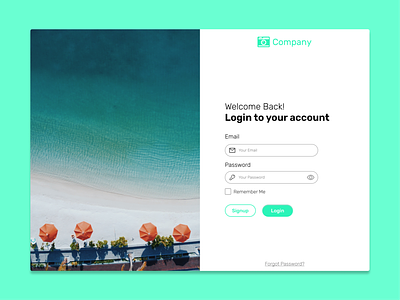 Clean and Minimal Web Login Page