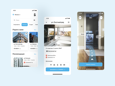 Rent-a-House App Concept app design flat minimal ui ux