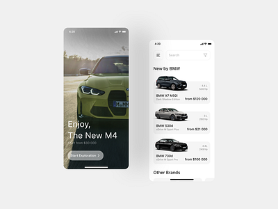 Buy-a-Car App Concept app design minimal ui ux