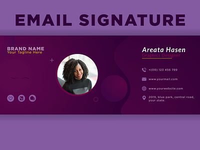 Email Signature Template design email signature modern template vector