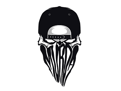 "Murda" logo skull snapback type