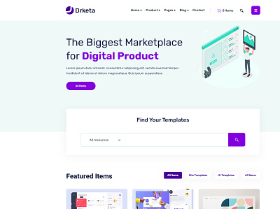 Drketa - Digital marketplace template design digital marketplace multivendor ui ux web webdesign webdesigner website website design