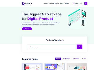 Drketa - Digital marketplace template