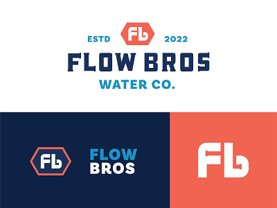 Flow Bros branding logo typography water