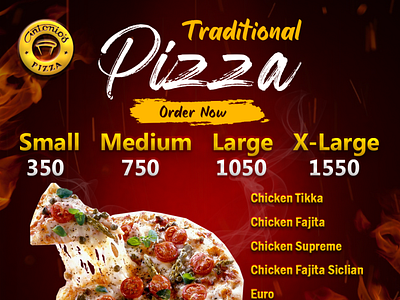 Pizza Deals banner fastfood graphic design illustration ui vector