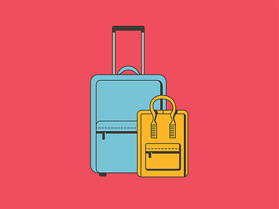 Hit the road illustration luggage vector