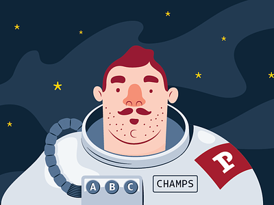 Champs, the astronaut astronaut illustration