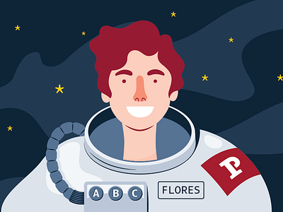 Flores, the astronaut astronaut illustration