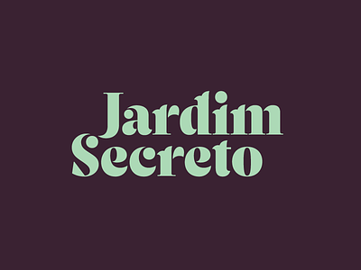 Jardim Secreto flower lettering logo plant