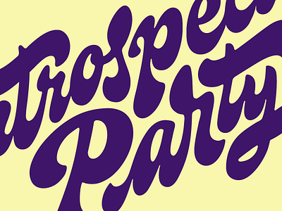Introspective Party close-up groovy lettering music pinegrove