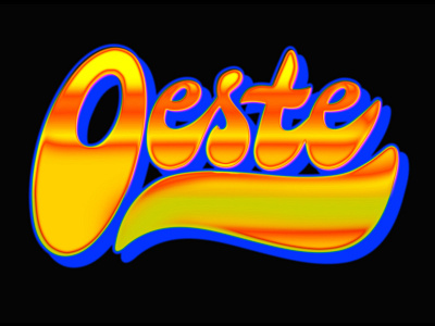 Oeste #1 funky futuristic groovy lettering