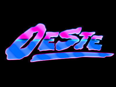 Oeste #3 funky futuristic groovy lettering