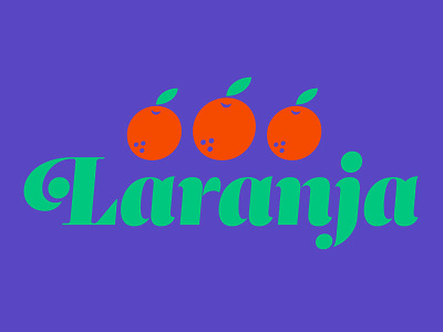 Laranja fruit groovy lettering orange type wip