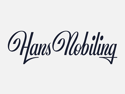 Hans Nobiling brush calligraphy lettering type typography vector vintage