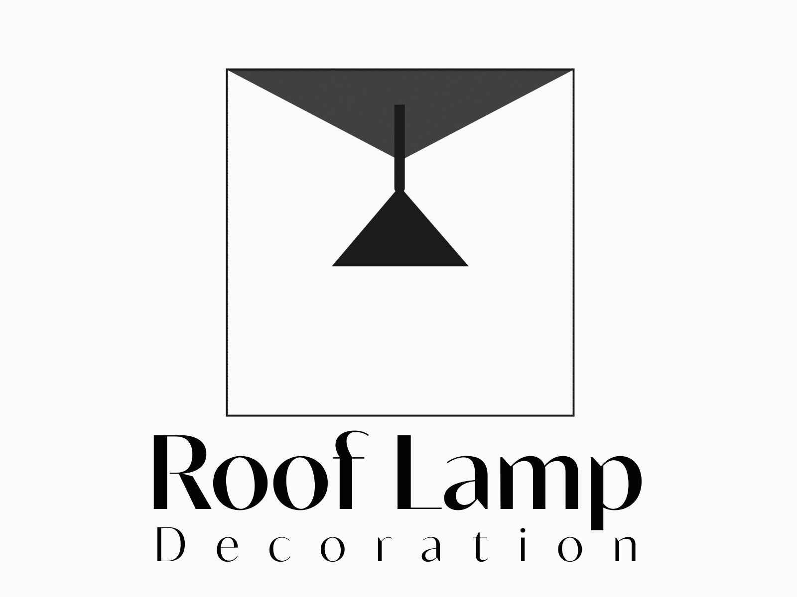 Roof Lamp Logo advertisement animation branding design graphic design logo minimal motion design motion graphic typography