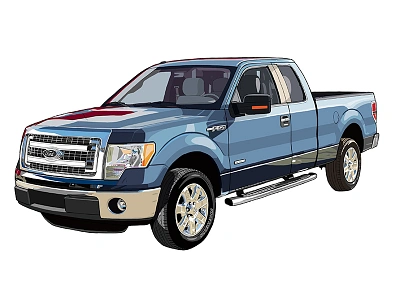 Ford F150 XLT f150 ford illustration pickup sonic boom truck xlt