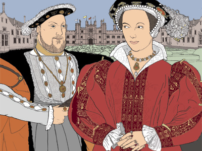 History repeating itself 2 catherine parr english hampton court henry viii illustration royalty