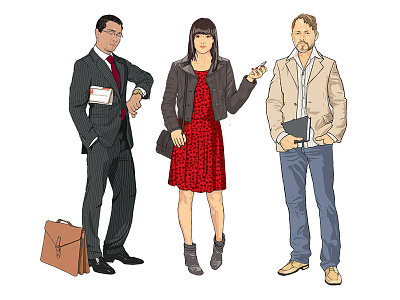 Amex Global Personas american express illustration personas