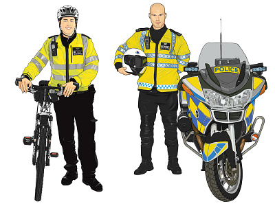 Cycle Officer / Motorcycle Officer community cycle illustration metropolitan police motorcycle police