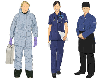 Forensics Officer / Custody Nurse / Catering Assistant catering community forensics illustration metropolitan police nurse police