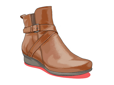 Ecco Abelone Cross Buckle Boot abelone boot cross buckle ecco footwear illustration women