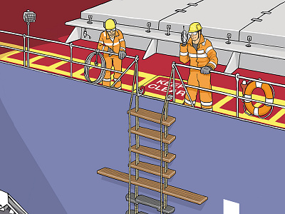 Work Safely: Pilot Boarding Operations 2 illustration loss prevention pilot boarding operations safety steamship mutual work