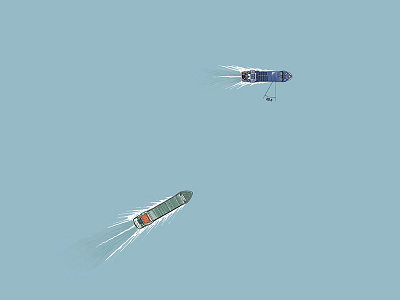 Collision Avoidance: Overtaking (Bird's Eye) collision avoidance illustration loss prevention overtaking safety steamship mutual work