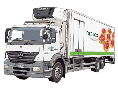 Brakes delivery truck brakes check delivery health illustration safety truck work