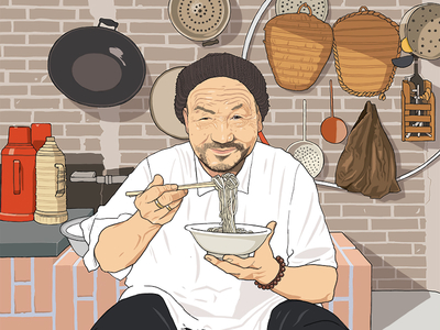 World in Your Kitchen Calendar: China calendar china egg noodles food illustration stir fry