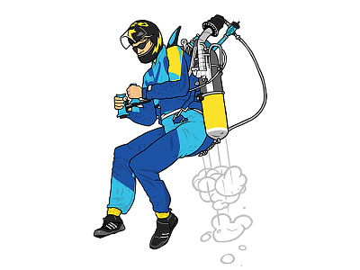 Jetpack future illustration intel jetpack processor metaphors