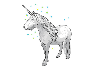 Unicorn illustration intel legends myths processor metaphors unicorn