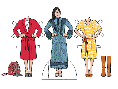 The Sunday Times Style: Dressmaking dressmaking illustration novelist paper doll sarah perry style sunday times