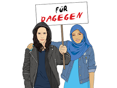 Berliner Verkehrsbetriebe: Projekt U5 berliner verkehrsbetriebe bvg characters illustration muslim projekt u5 protestor roemer wildberger