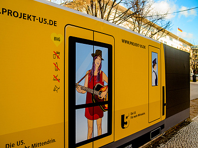 Berliner Verkehrsbetriebe: Projekt U5 berlin berliner verkehrsbetriebe building fence bvg characters illustration projekt u5 römer wildberger