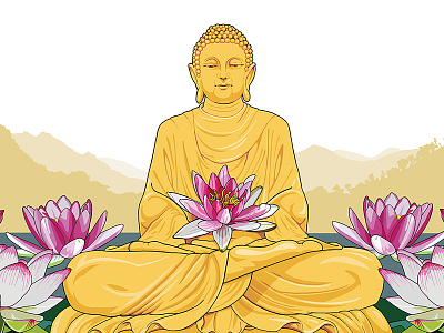 Ronneveldt: Wellness Tea label buddha drink illustration labels lotus packaging ronneveldt speciality tea wellness