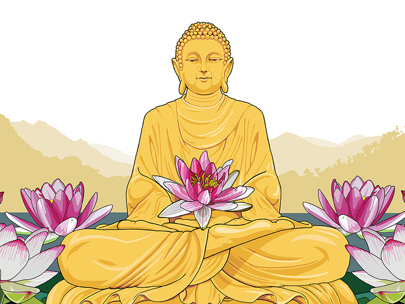 Ronneveldt: Wellness Tea label ronneveldt tea packaging labels illustration lotus buddha wellness drink speciality