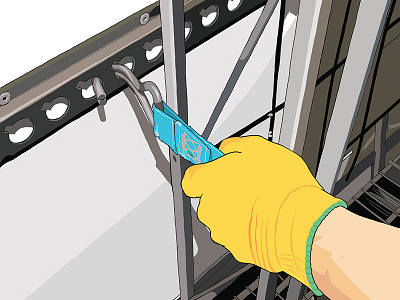 Loading Strap Fixings brakes check delivery health illustration safety work