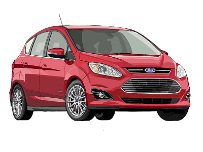 Ford C-Max c max ford illustration red sonic boom