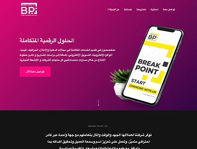 Break Point Company Website branding design ui ux