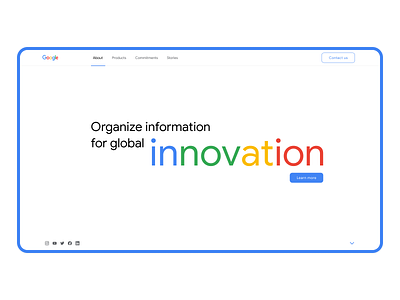 Redesign of https://about.google/ google