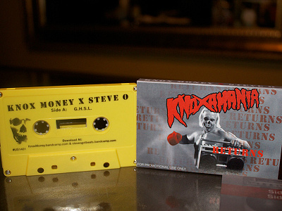 Knoxamania Tape cassette hulk hogan layout music package design red wrestling yellow
