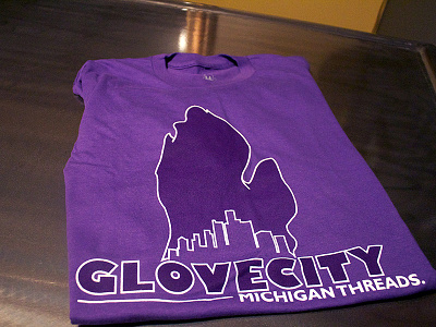 Glove City Logo Shirt apparel clothing detroit identity logo michigan purple shirt t shirt