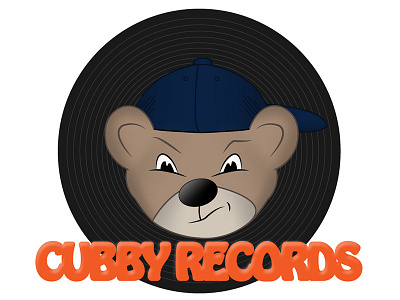 Cubby Records bear cub icon identity illustration logo records vector