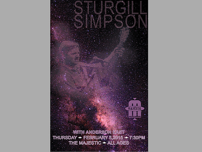 Sturgill Simpson Poster concert country galaxy layout music poster space sturgill simpson text typography