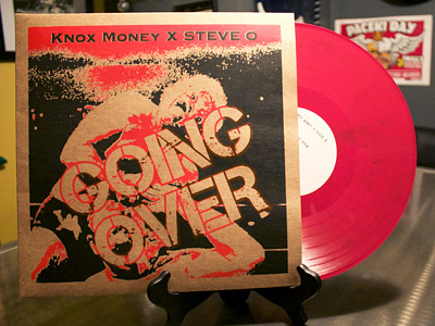 Going Over Album Art detroit hip hop 2 color rap red screen print typography wrestling