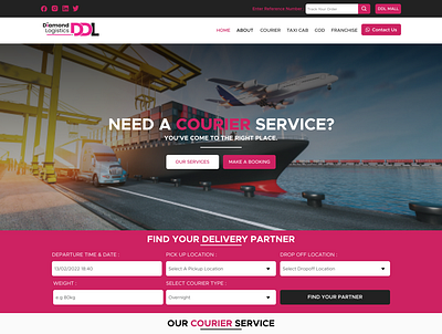 Delivery Website-Landing Page-Adobe XD app design ui ux web website xd